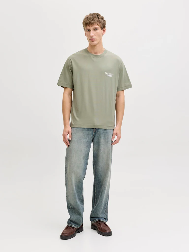 Jack & Jones Loose Fit Back Print Tee Seagrass Green - 384 - Image 7