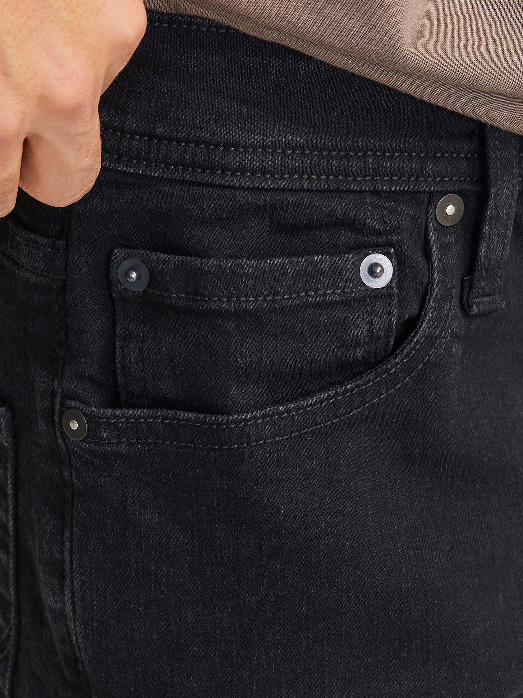 Jack & Jones Mike Tapered Fit Black Denim Jeans - 741 - Image 6