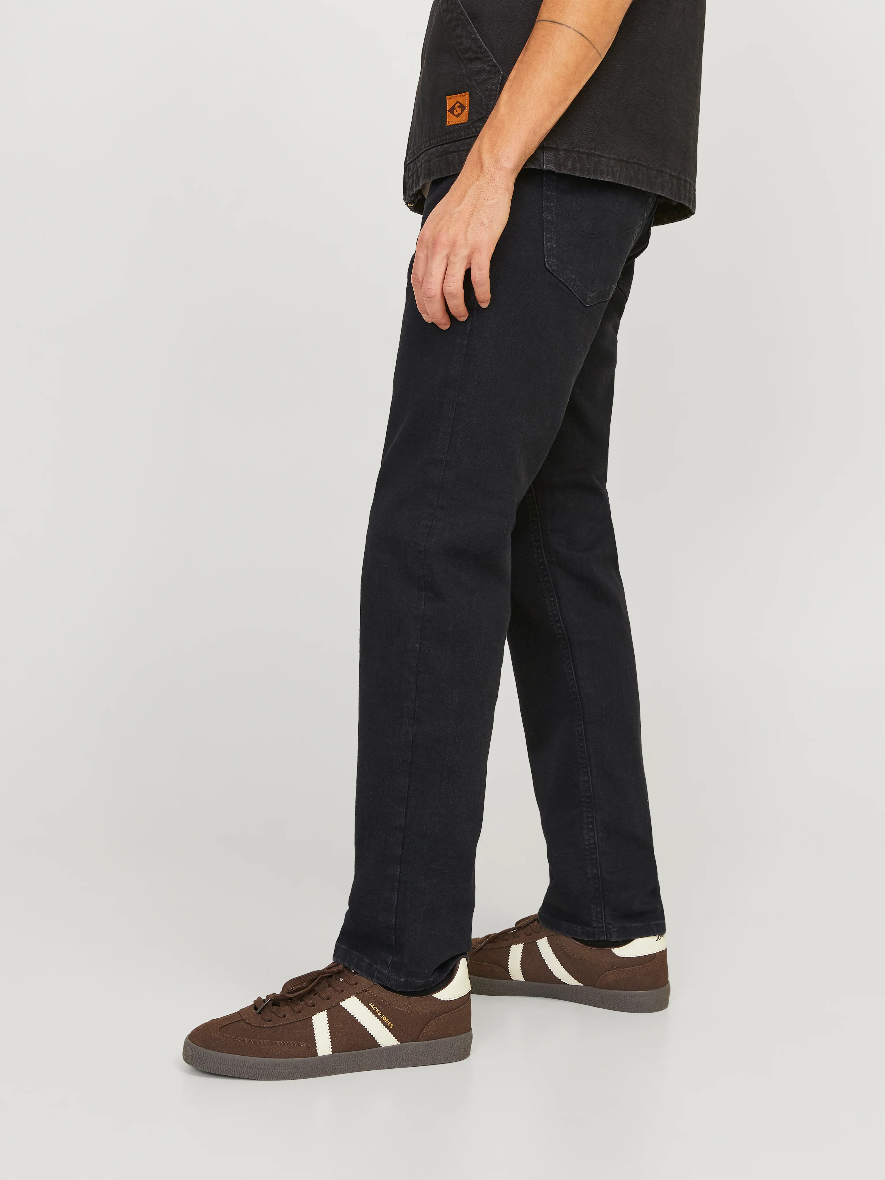 Jack & Jones Mike Tapered Fit Black Denim Jeans - 741 - Image 7
