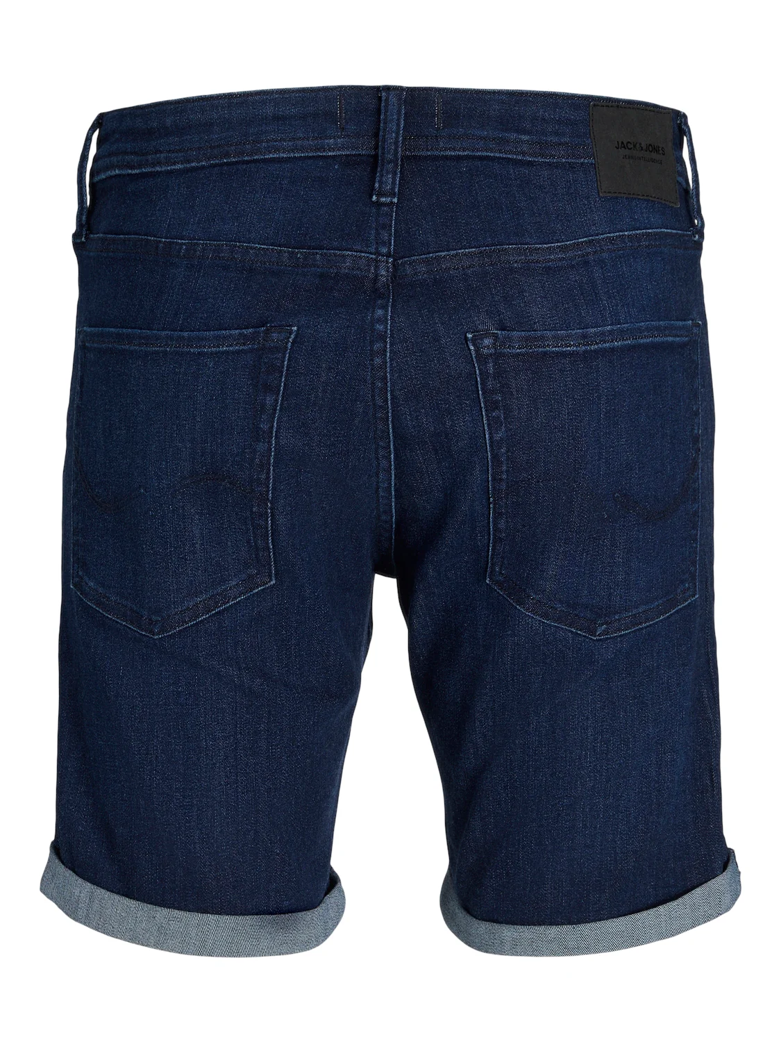 Jack & Jones Rick AM 610 Denim Shorts Solid Dark Blue - 810 - Image 3