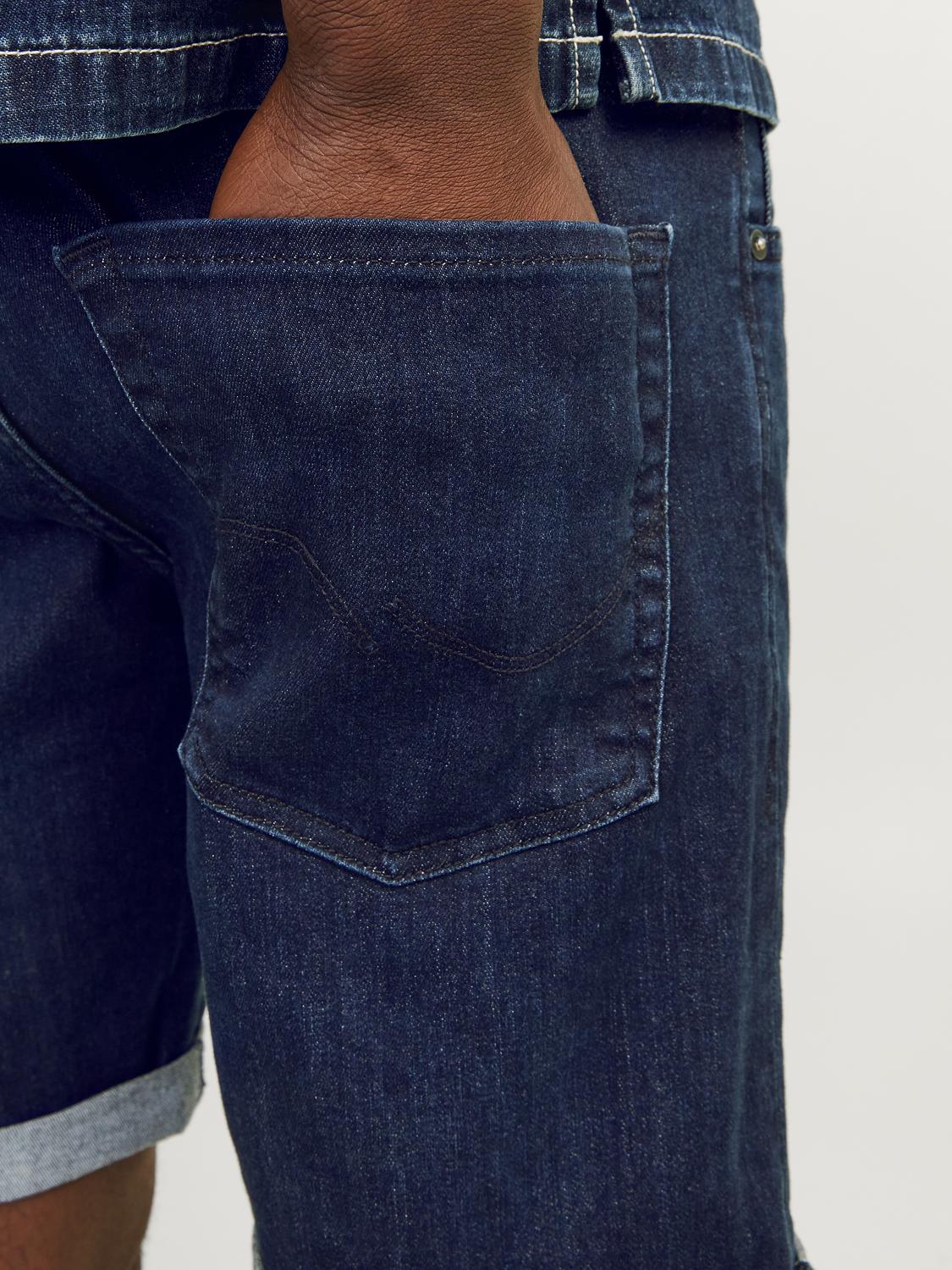 Jack & Jones Rick AM 610 Denim Shorts Solid Dark Blue - 810 - Image 6