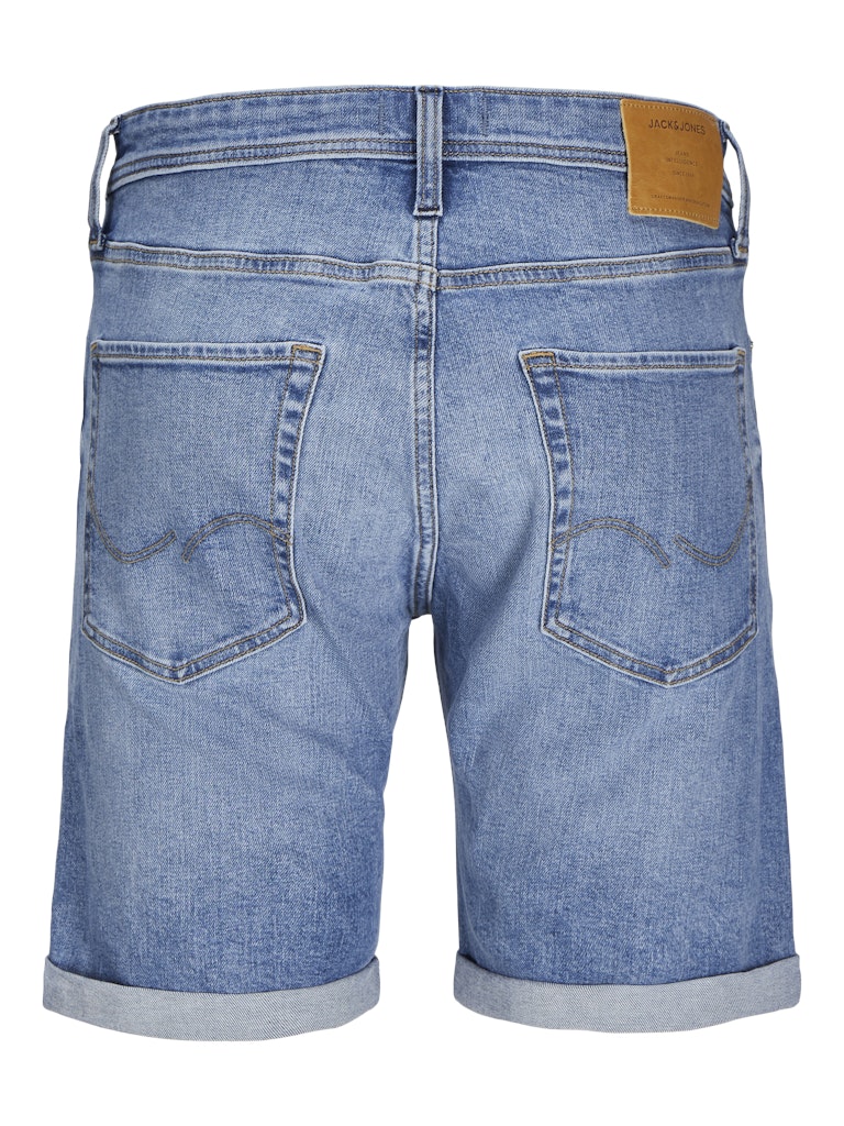 Jack & Jones Rick Original AM 360 Ripped Denim Shorts Blue - 933 - Image 4
