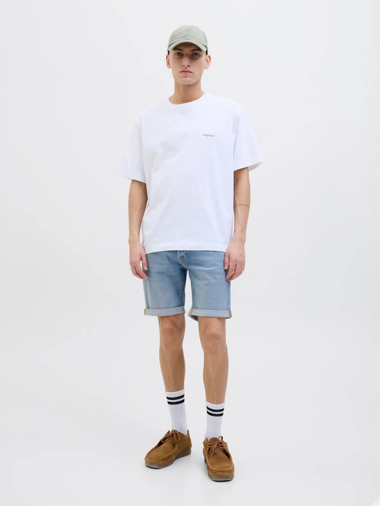 Jack & Jones Rick Original Denim Shorts Light Blue - 932 - Image 5