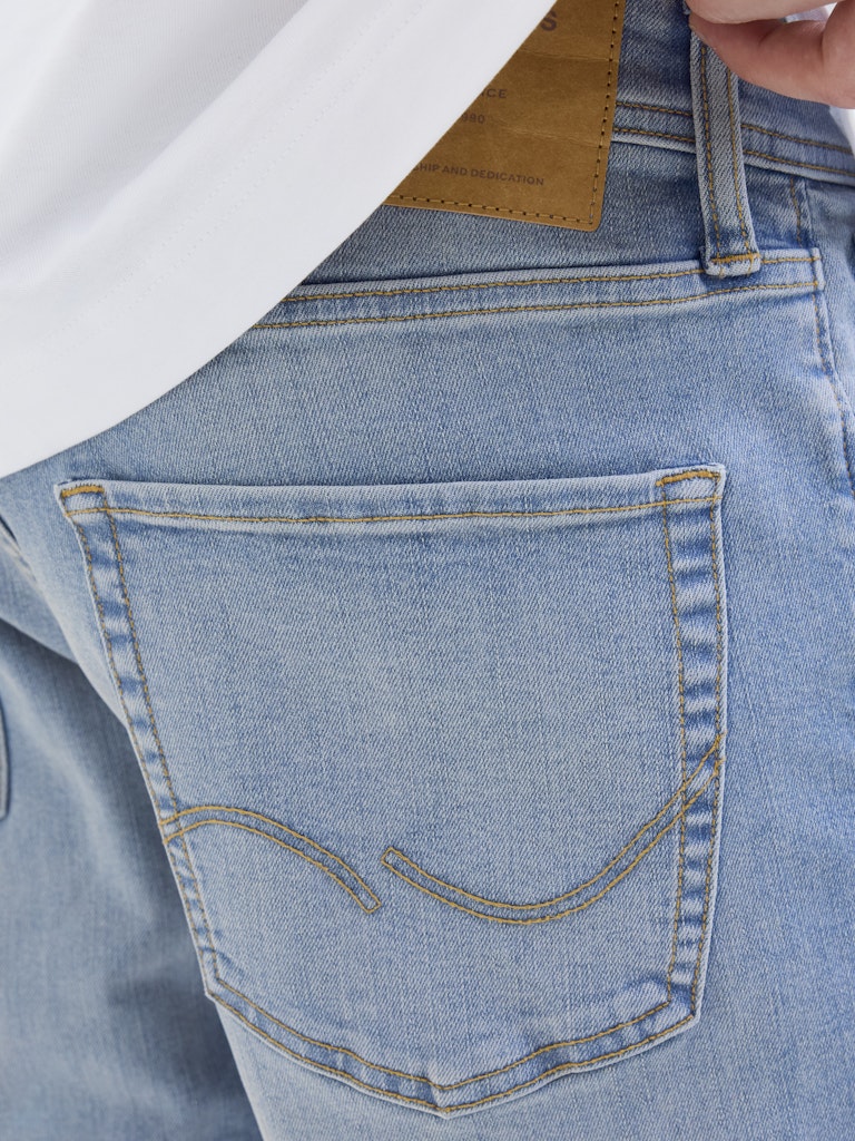 Jack & Jones Rick Original Denim Shorts Light Blue - 932 - Image 8