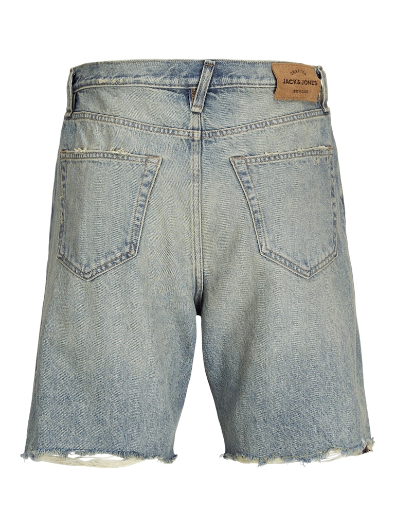 Jack & Jones Tony Cooper 590 Loose Fit Distressed Denim Shorts Light Blue - 940 - Image 6