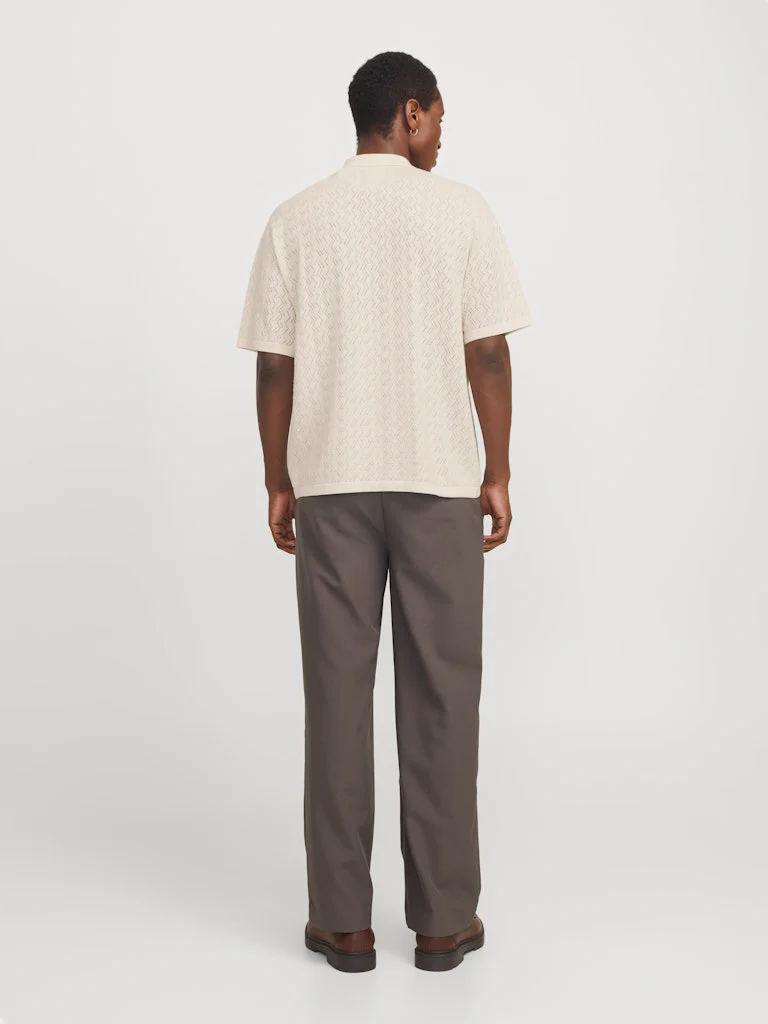 Jack & Jones Tyler SS Knit Polo Sea Salt Ecru - 147 - Image 4