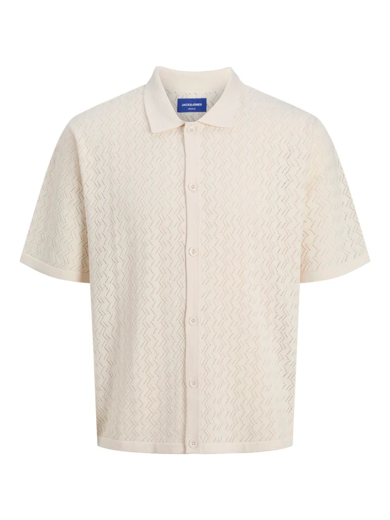 Jack & Jones Tyler SS Knit Polo Sea Salt Ecru - 147 - Image 7