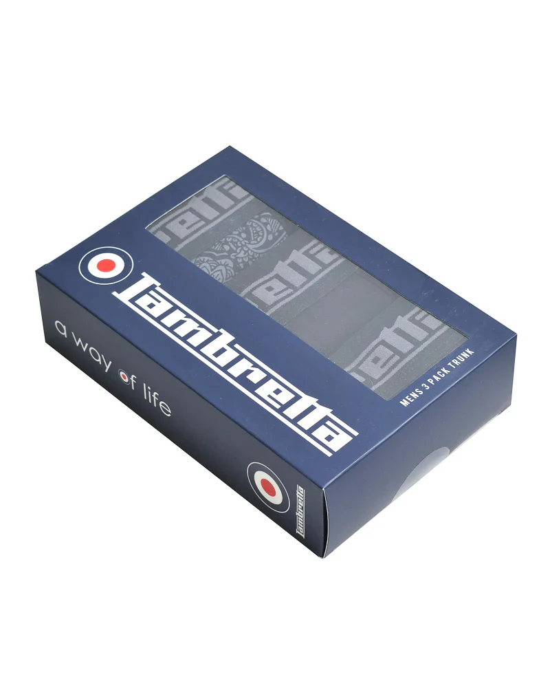 Lambretta 3 Pack Paisley Boxers Black/Grey - 1152 - Image 3