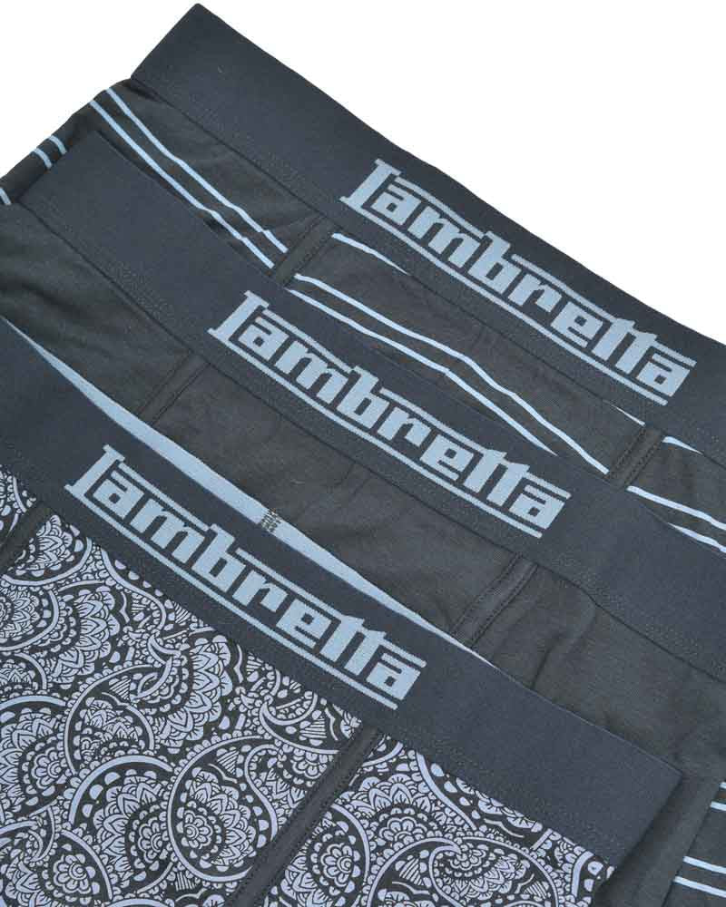 Lambretta 3 Pack Paisley Boxers Navy/Blue - 1151 - Image 2