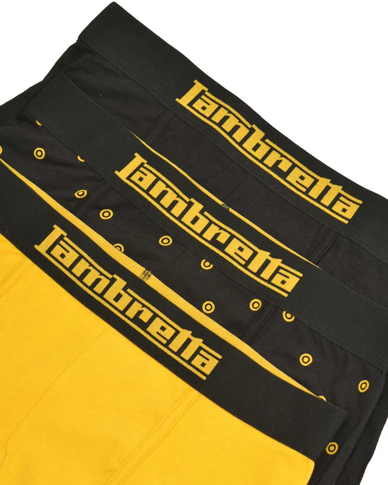 Lambretta 3 Pack Target Boxers Black/Gold - 1150 - Image 2