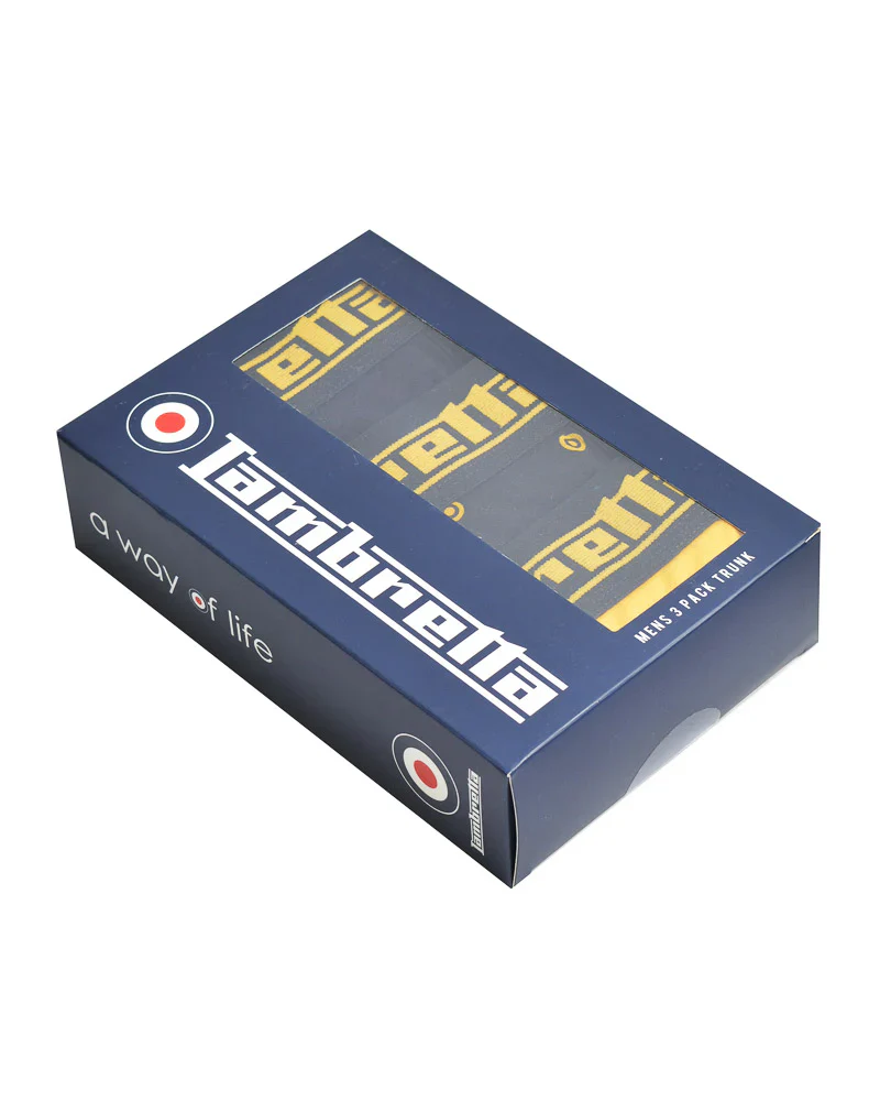 Lambretta 3 Pack Target Boxers Black/Gold - 1150 - Image 3