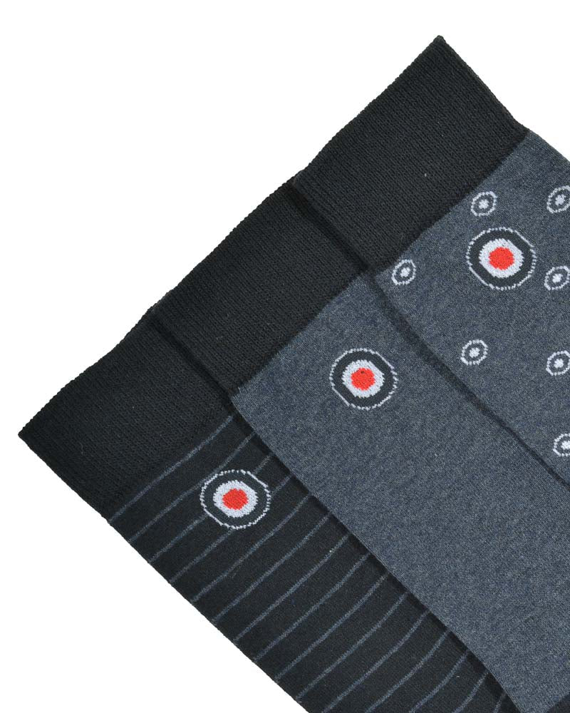Lambretta 3 Pack Target Socks Dark Blue - 1176 - Image 3
