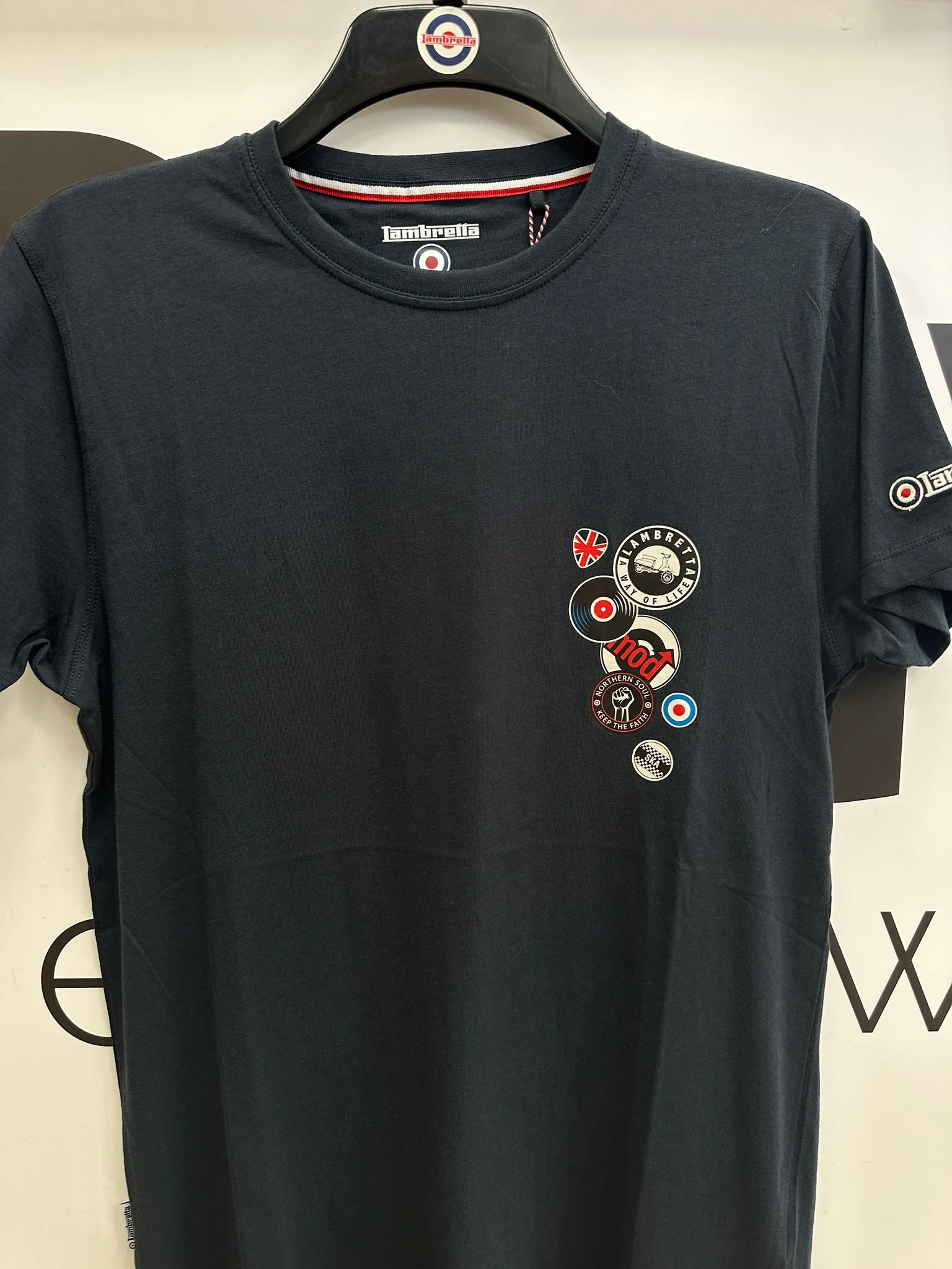 Lambretta Badges Tee Navy - 284 - Image 4