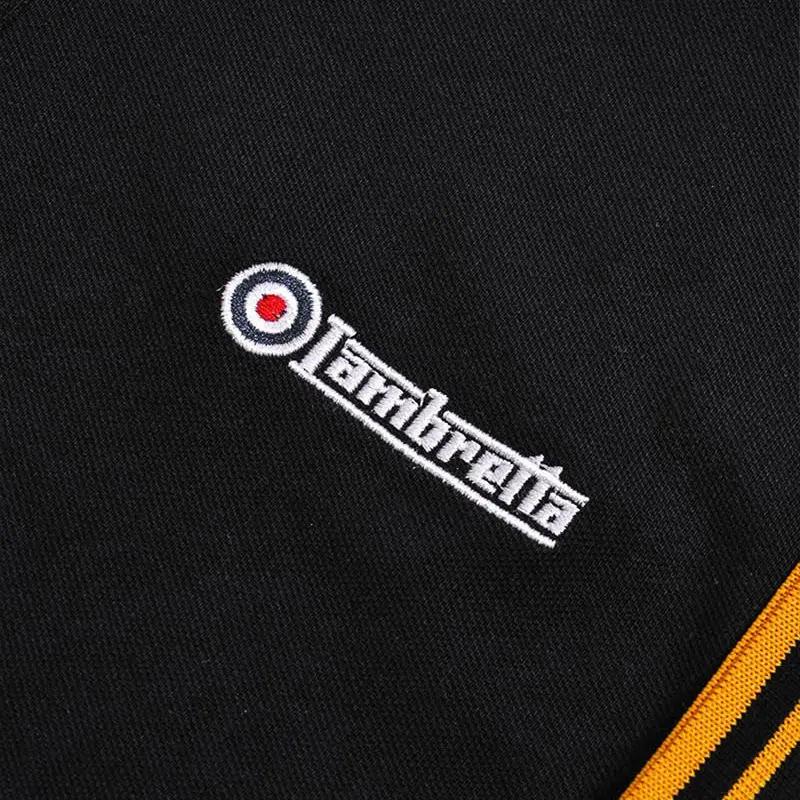 Lambretta Twin Tipped Polo Top Black & Gold - 056 - Image 5