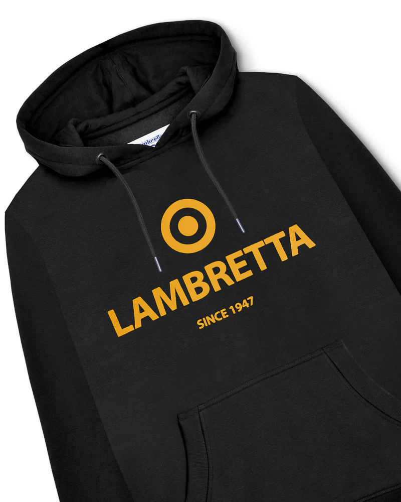 Lambretta Brand Target Hoodie Black/Gold - 404 - Image 4
