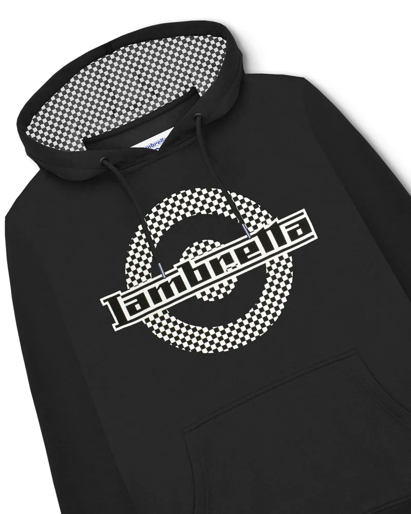 Lambretta Check Target Hoodie Black - 403 - Image 2