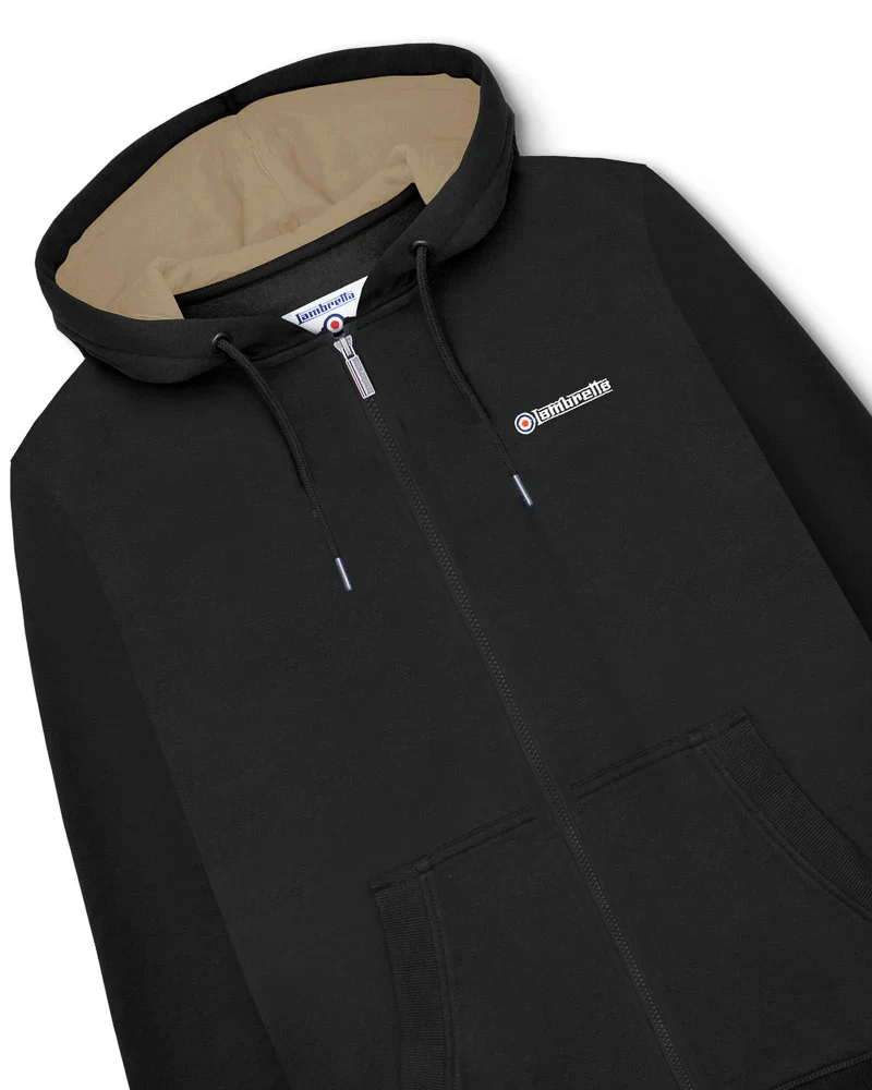 Lambretta F/Z Hoodie Black Cashew/Gold - 405 - Image 4