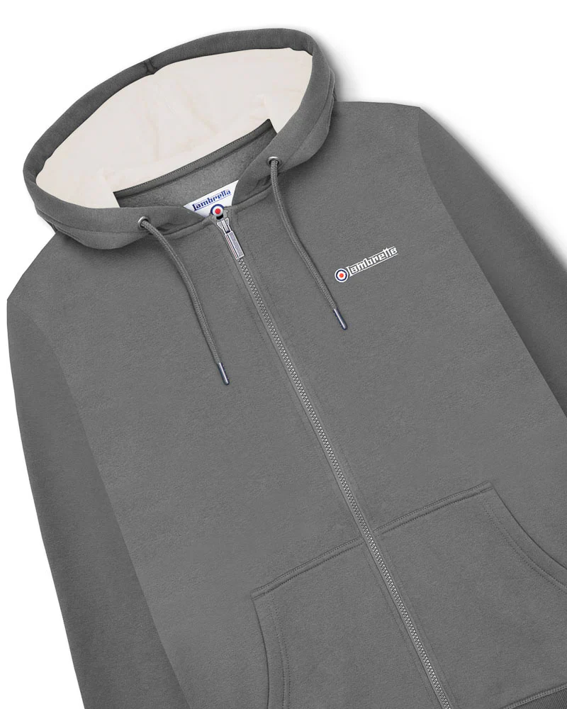 Lambretta F/Z Hoodie Iron Grey - 407 - Image 4