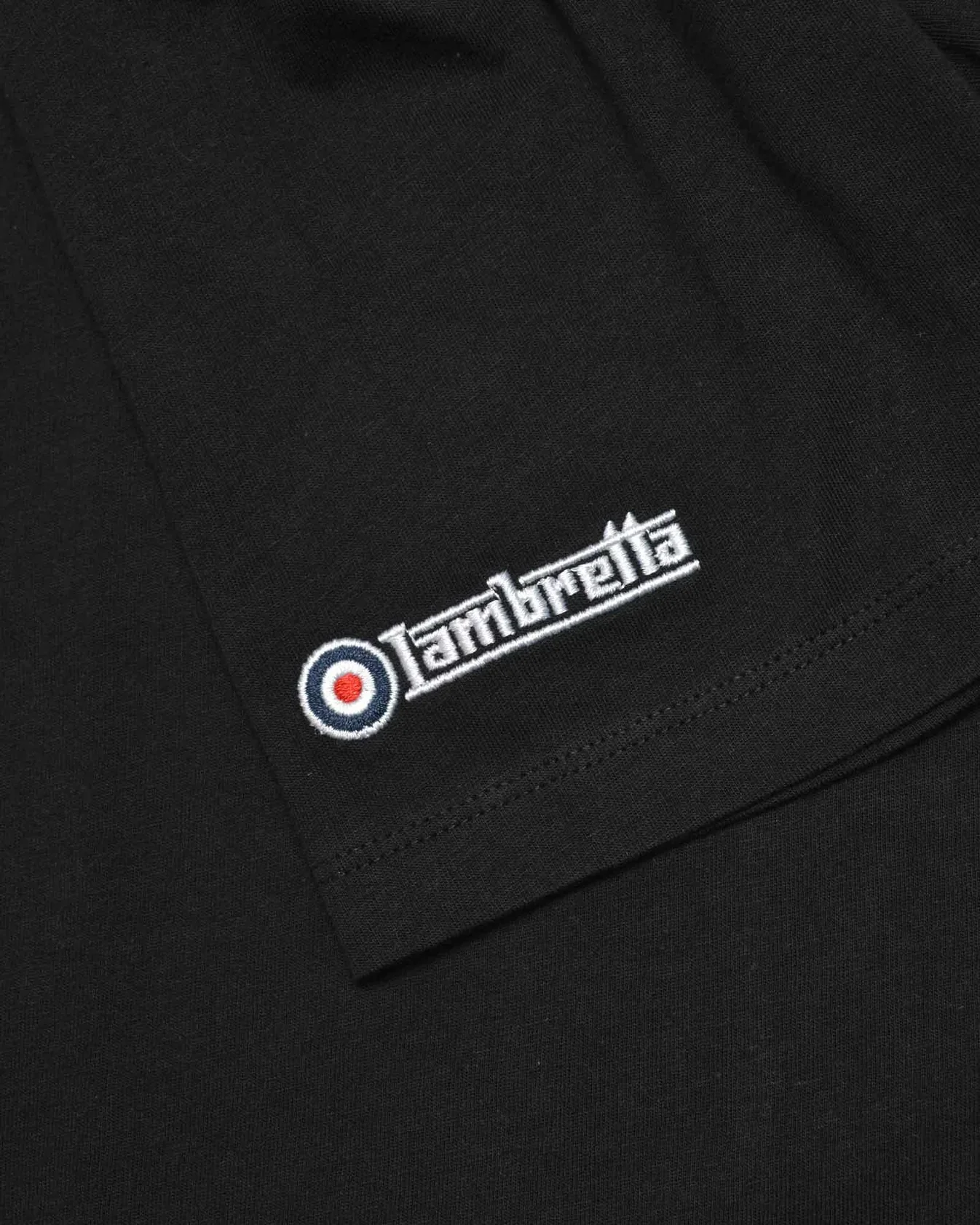 Lambretta Fade Racing Stripe Tee Black - 291 - Image 5