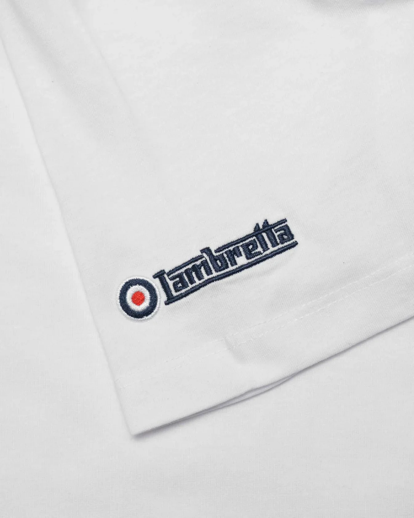 Lambretta Fade Racing Stripe Tee White - 264 - Image 5