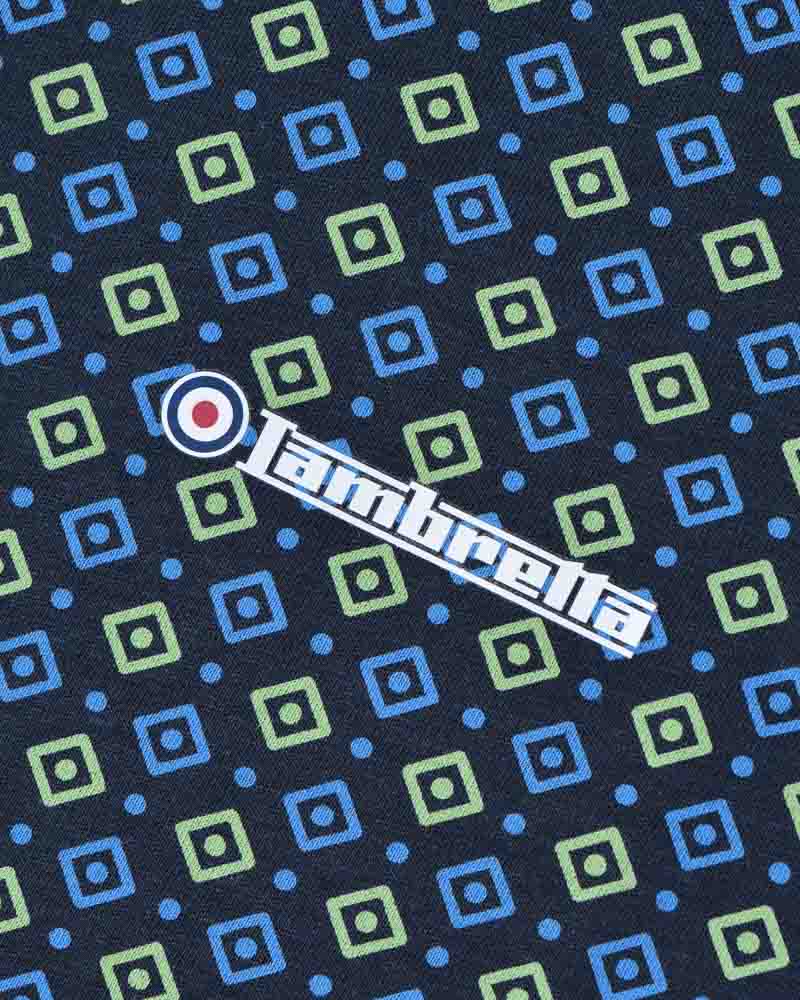 Lambretta GEO AOP Tee Navy/Basil - 229 - Image 5