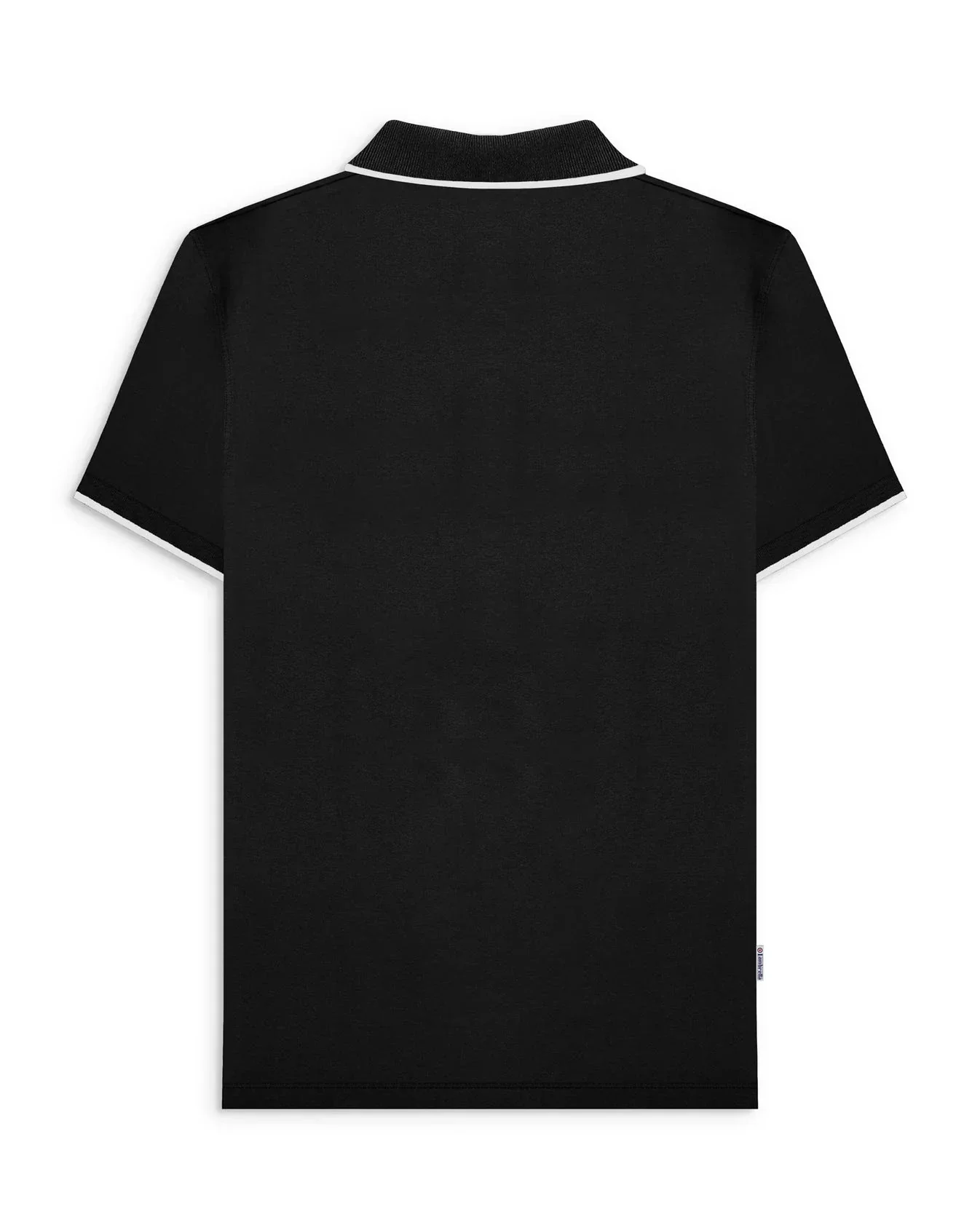 Lambretta Gingham AOP Polo Black - 114 - Image 3