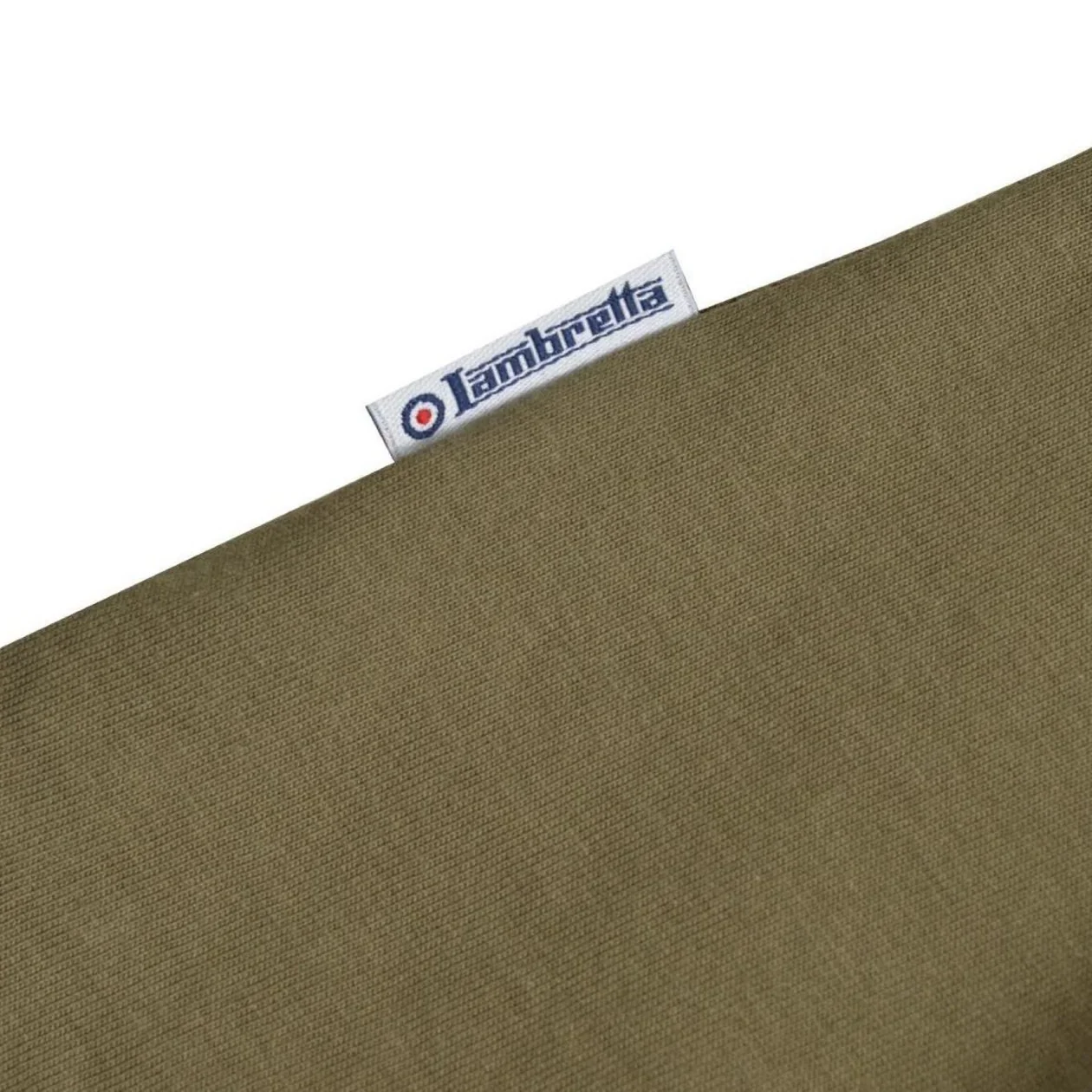 Lambretta Gingham Collar Polo Khaki - 070 - Image 7
