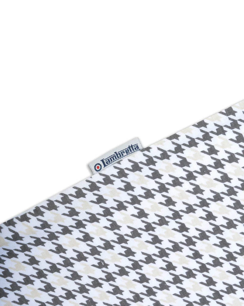Lambretta Hounds Tooth Polo White/Iron/Silver - 085 - Image 5