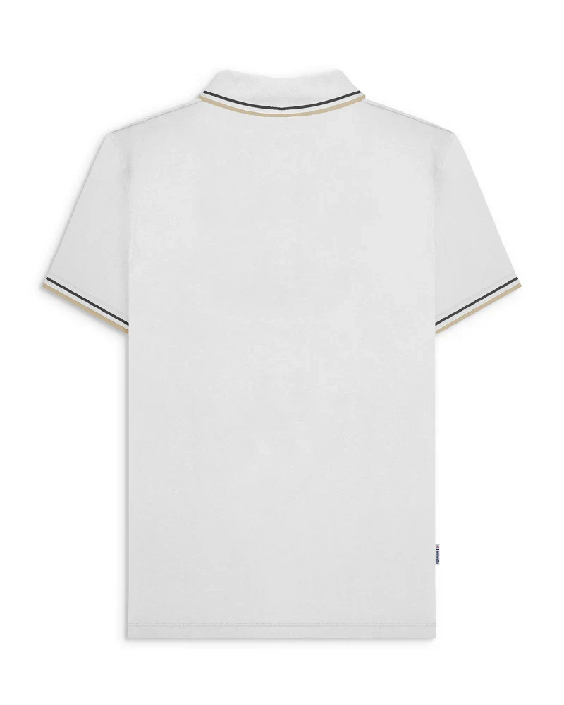 Lambretta Hounds Tooth Polo White/Iron/Silver - 085 - Image 6