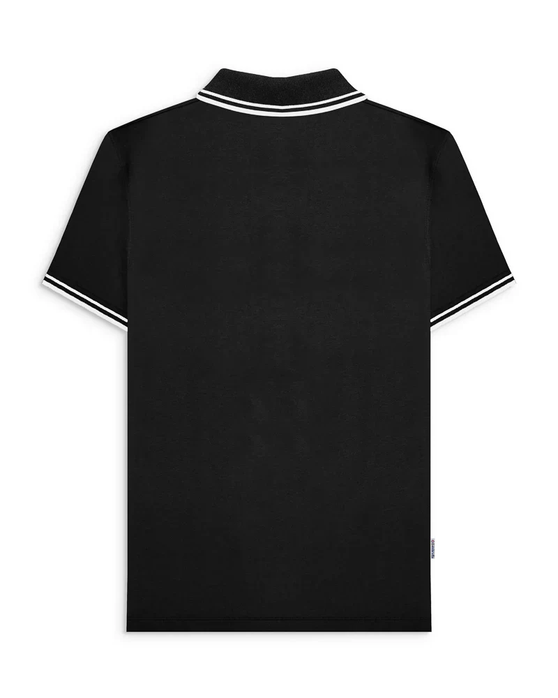 Lambretta Houndstooth Polo Black/White - 117 - Image 5