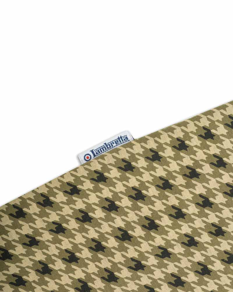 Lambretta Houndstooth Polo Khaki - 158 - Image 6