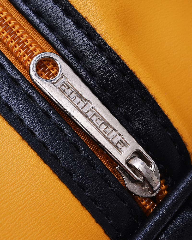 Lambretta Logo Flight Bag Black / Mustard - 1007 - Image 4