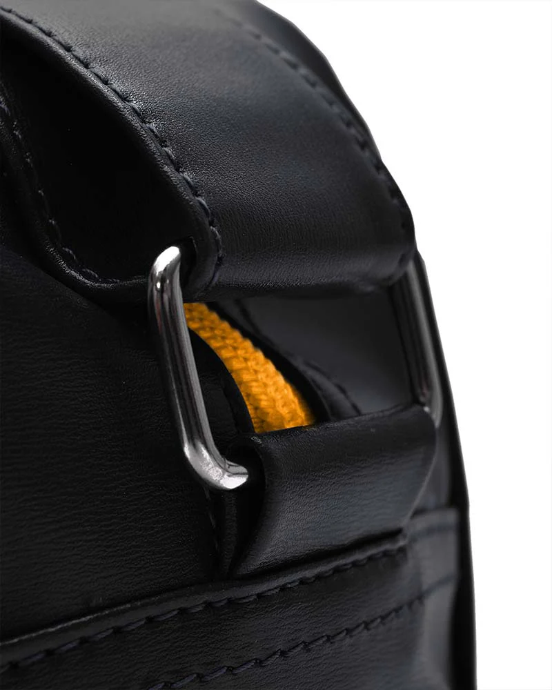 Lambretta Logo Flight Bag Black / Mustard - 1007 - Image 5