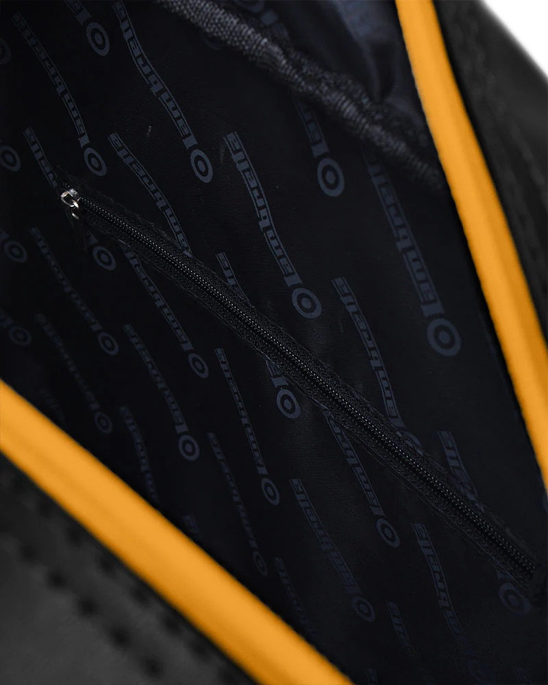 Lambretta Logo Flight Bag Black / Mustard - 1007 - Image 6