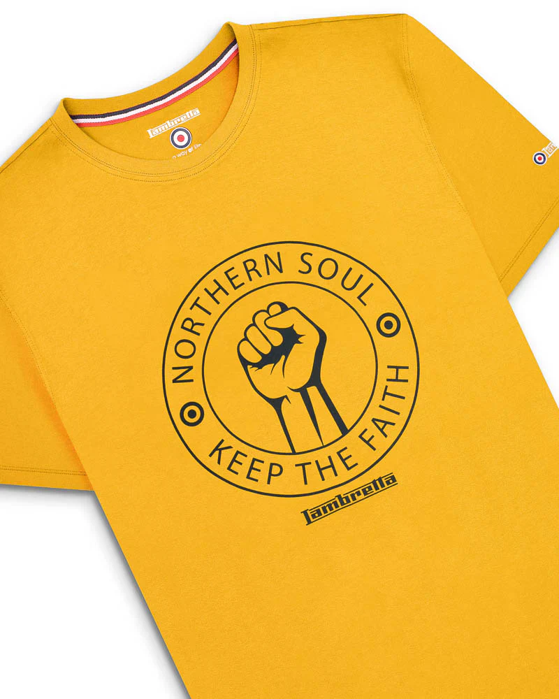 Lambretta Northern Soul Tee Gold - 348 - Image 4
