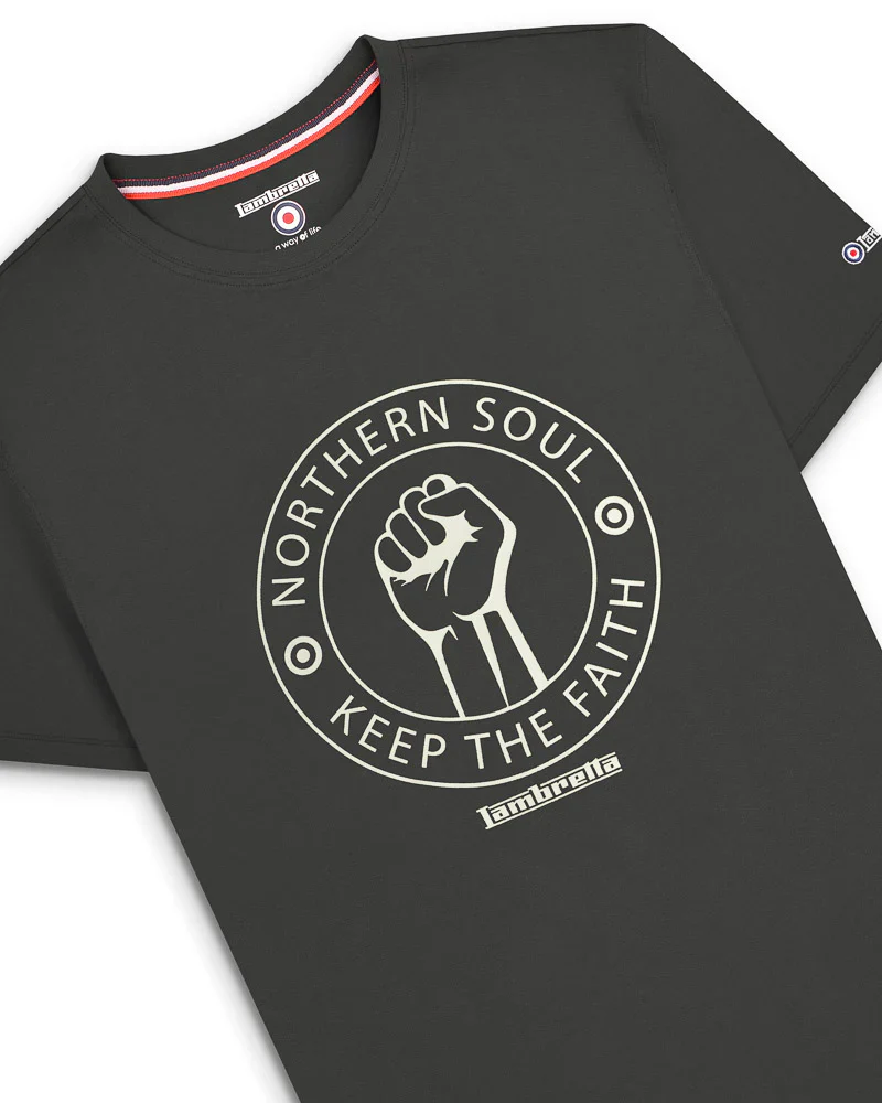 Lambretta Northern Soul Tee Iron Grey - 349 - Image 4