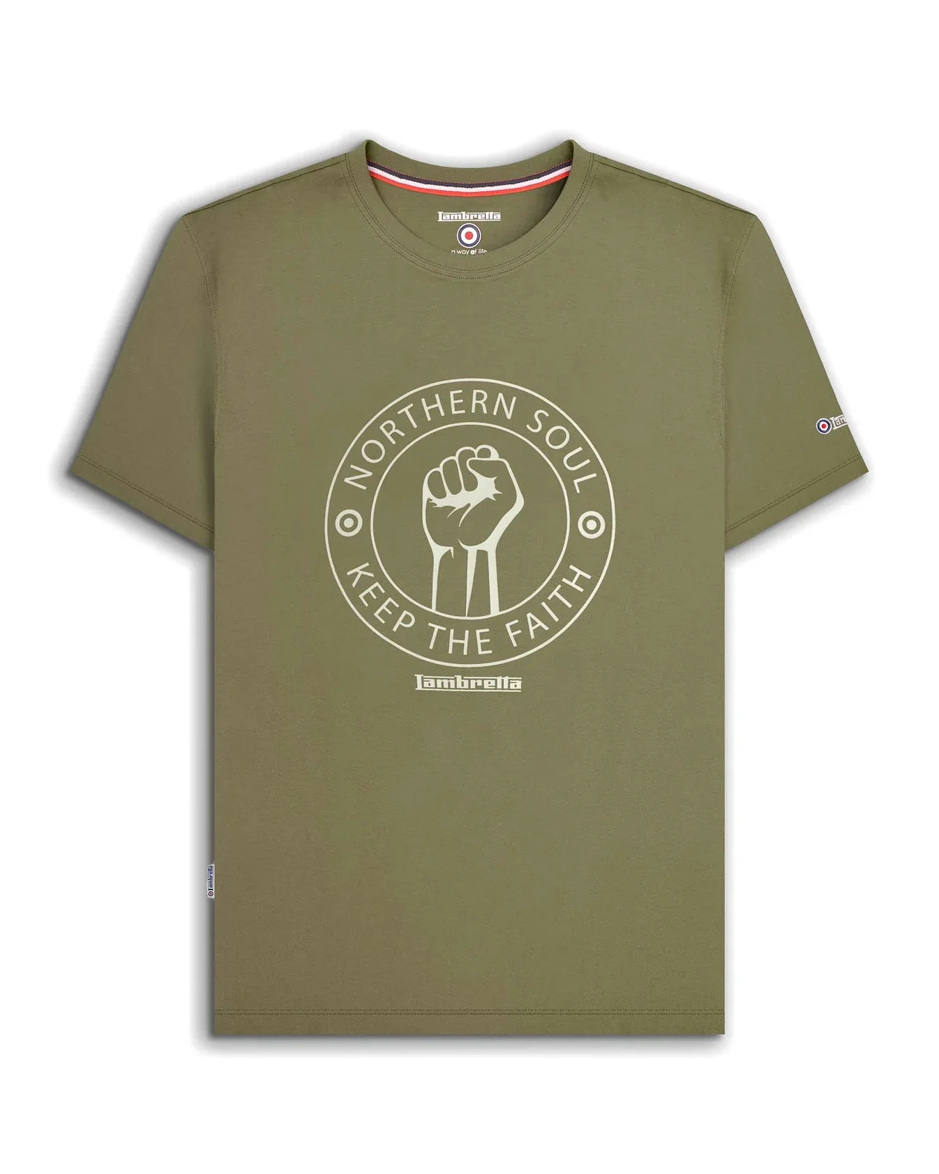 Lambretta Northern Soul Tee Khaki - 317 - Image 2