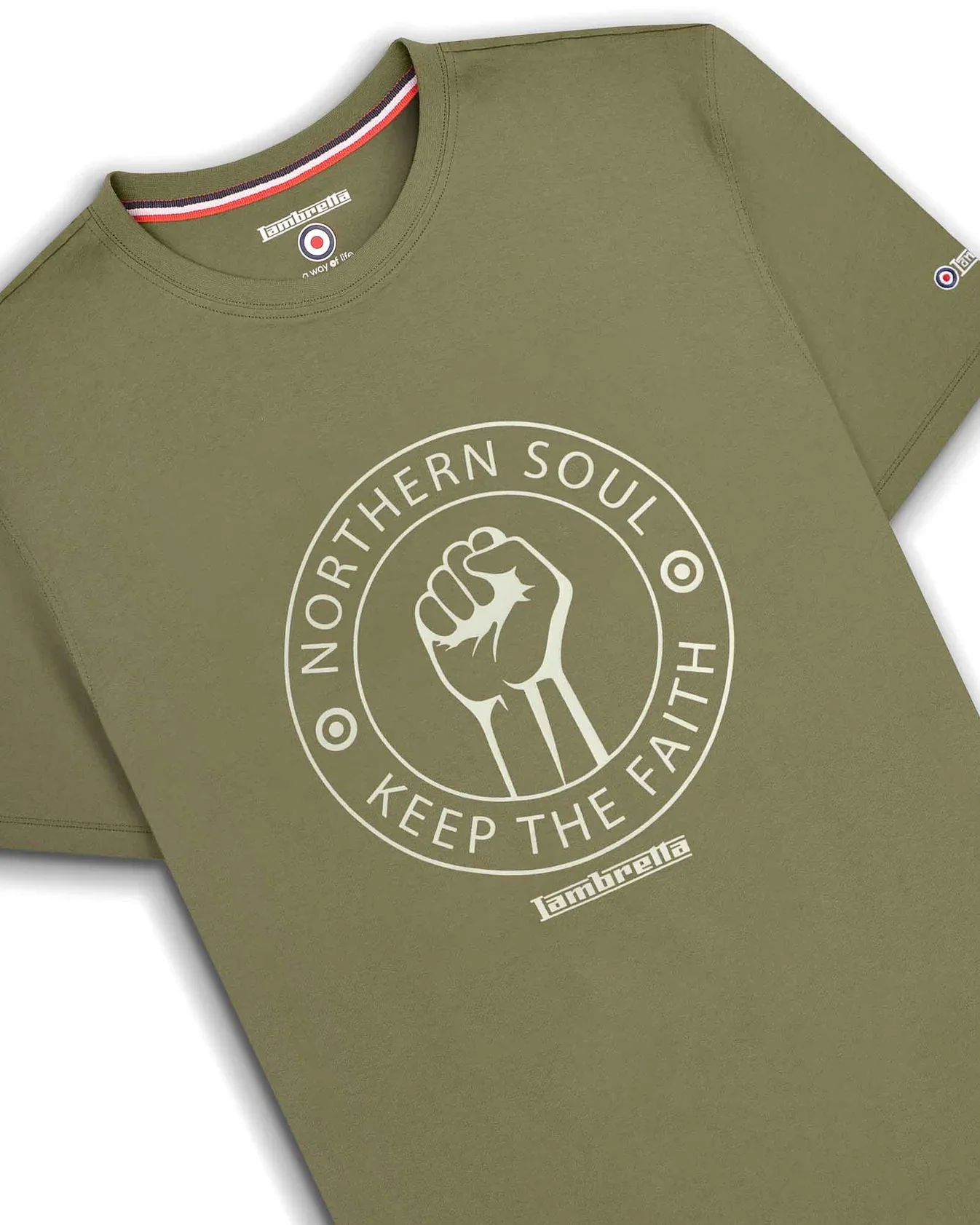 Lambretta Northern Soul Tee Khaki - 317 - Image 4