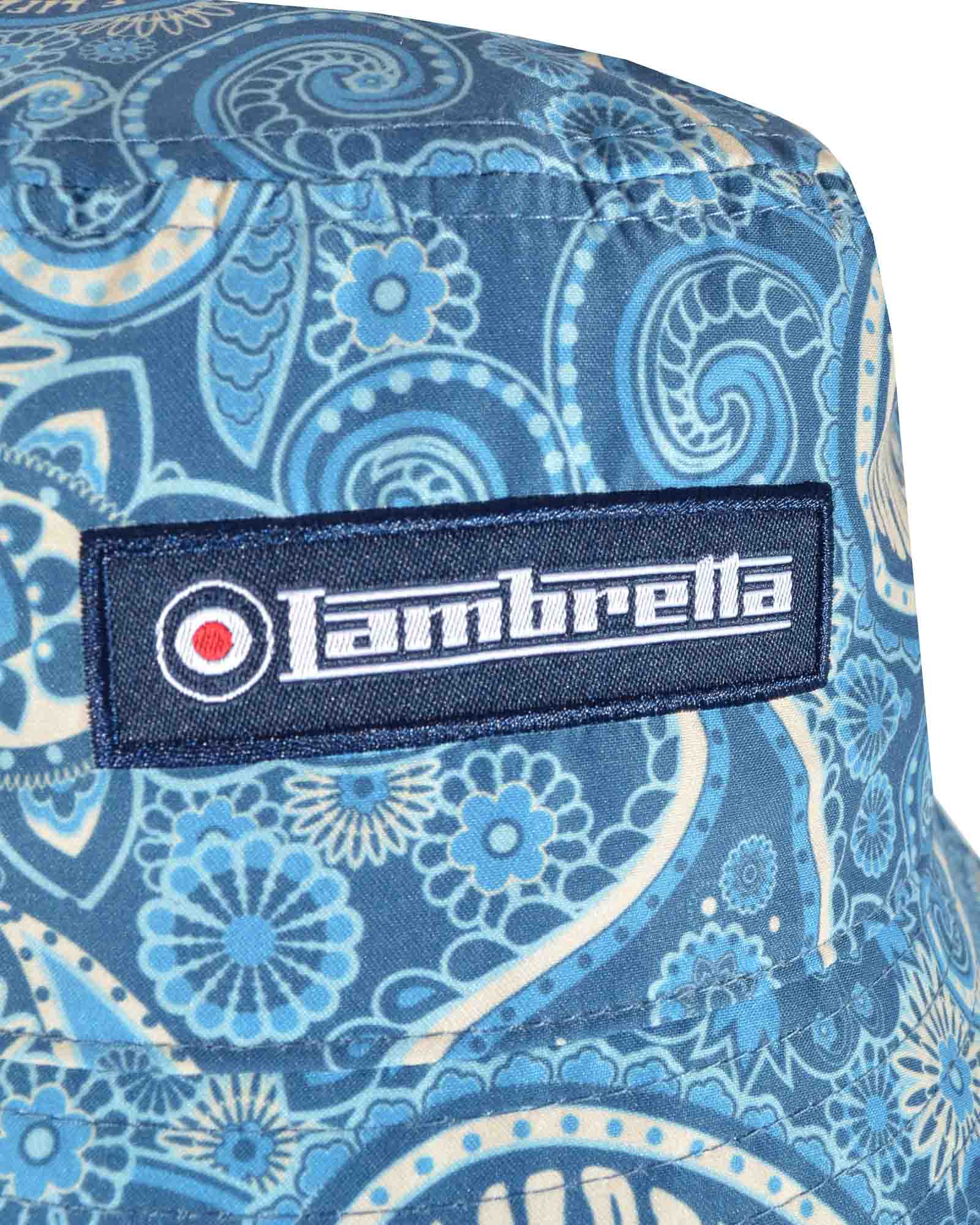 Lambretta Paisley Brand Bucket Hat Dark Blue - 1179 - Image 4