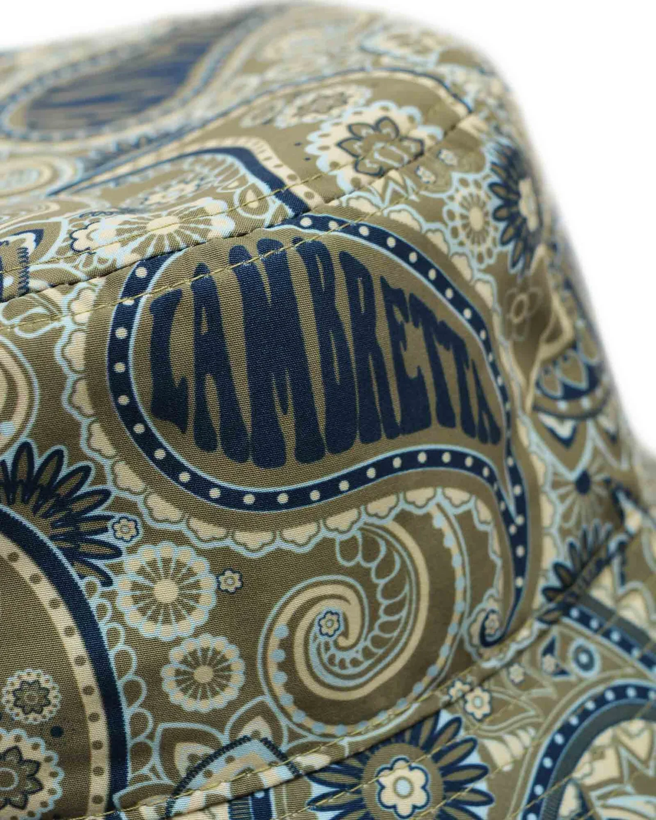 Lambretta Paisley Brand Bucket Hat Khaki/Navy - 1094 - Image 4