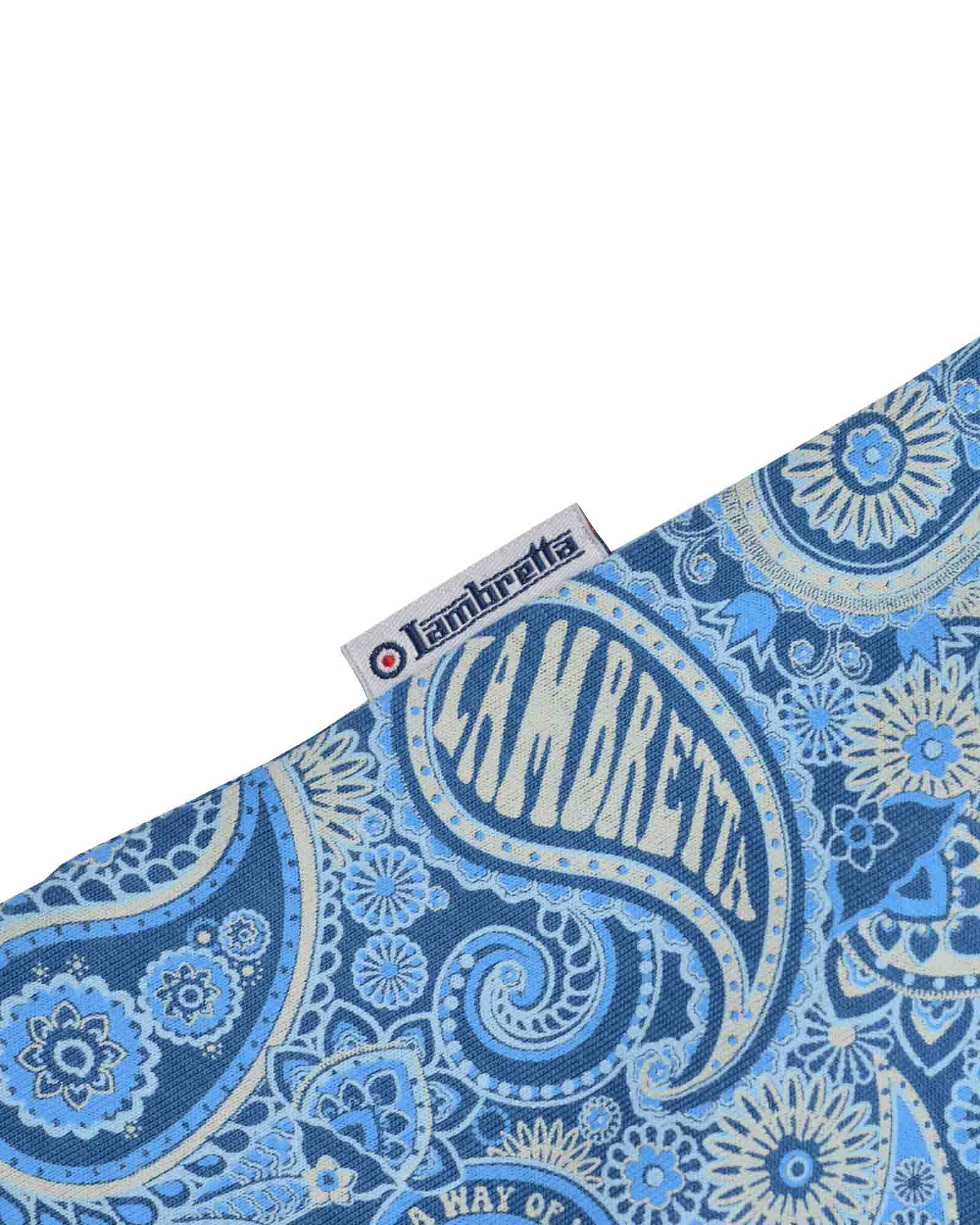 Lambretta Paisley Brand Polo Dark Blue/Wood Ash - 078 - Image 6