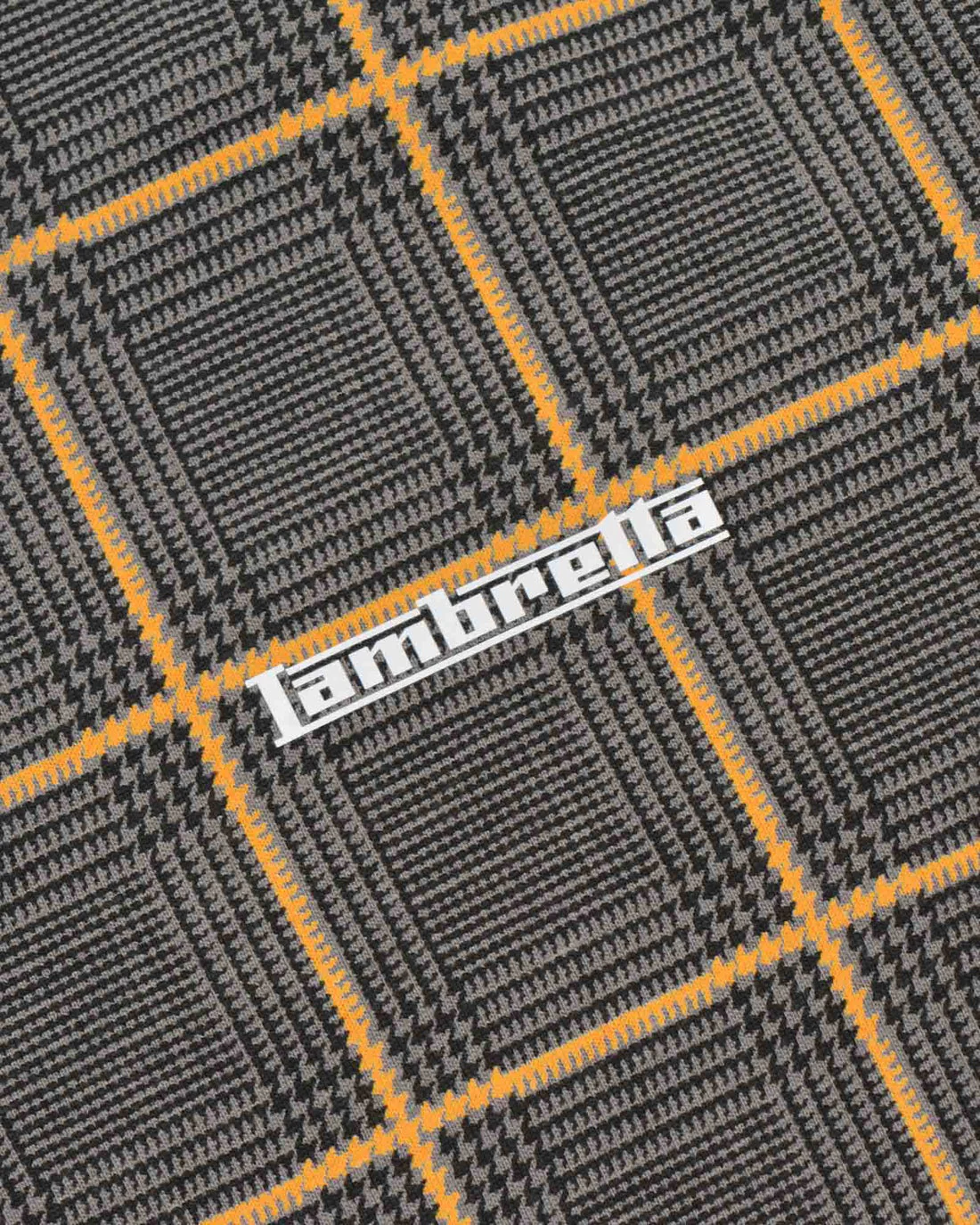 Lambretta Prince Of Wales Check Polo Steel Grey - 112 - Image 4