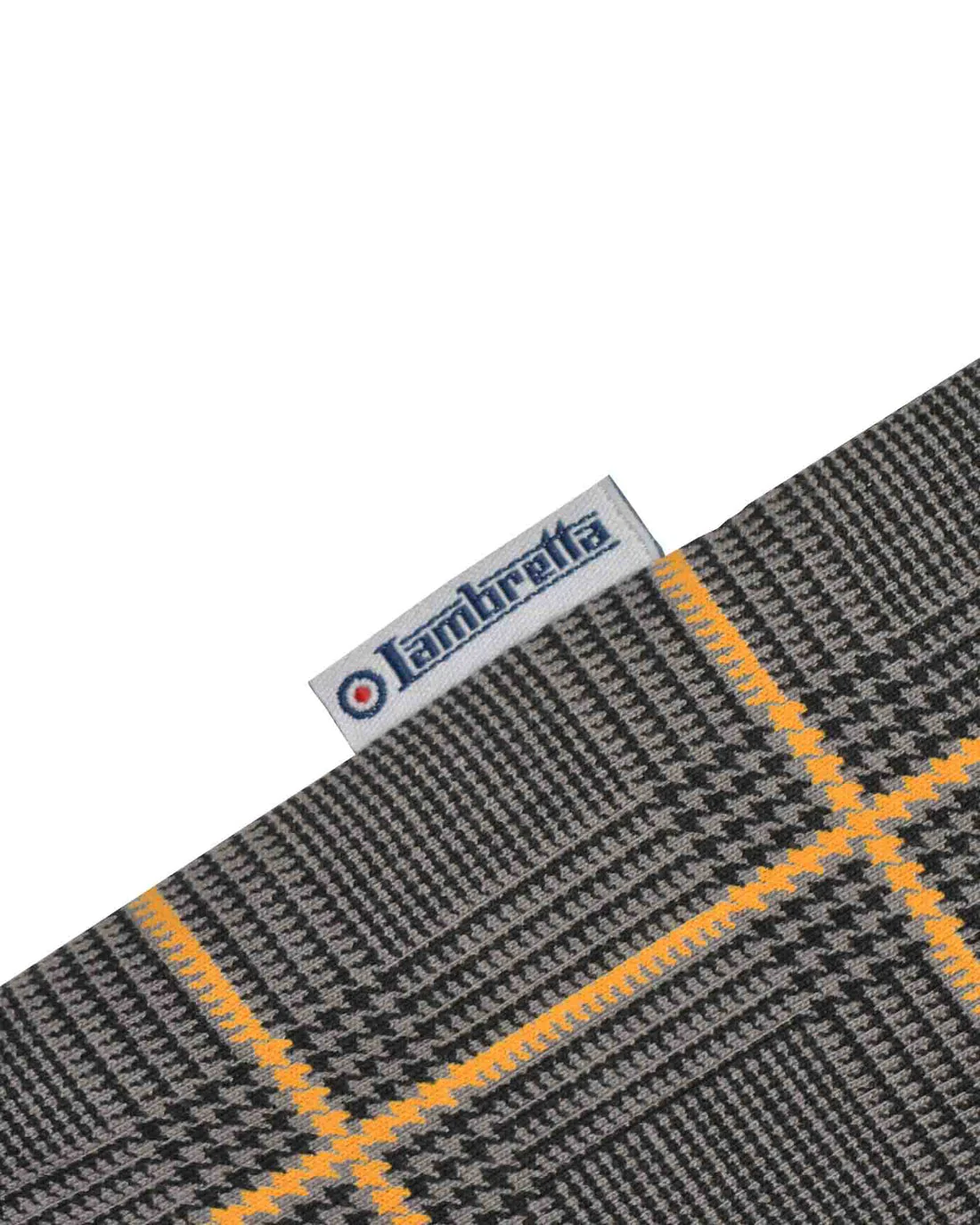 Lambretta Prince Of Wales Check Polo Steel Grey - 112 - Image 5