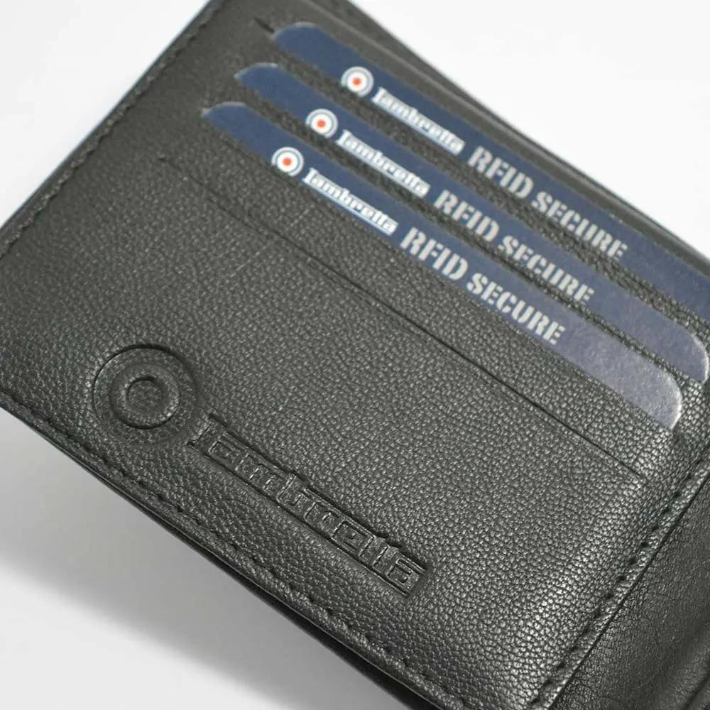 Lambretta Punched Leather Wallet Black - 1013 - Image 3