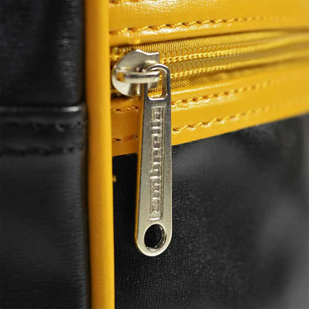 Lambretta Retro Flight Bag Black / Mustard - 1005 - Image 3