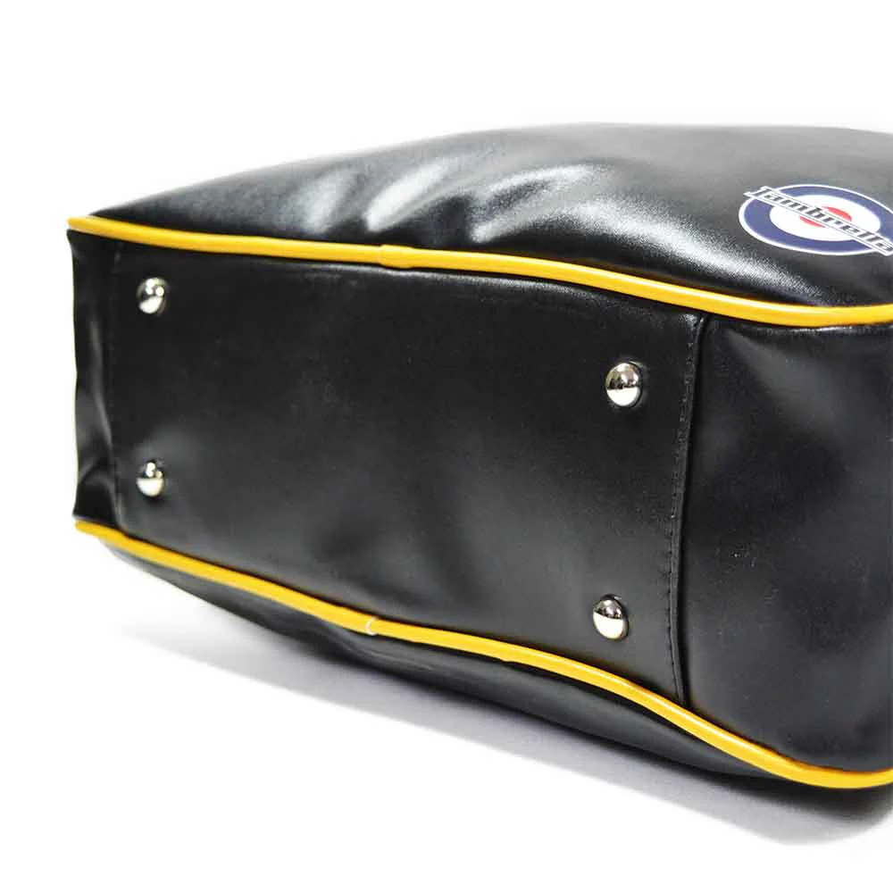 Lambretta Retro Flight Bag Black / Mustard - 1005 - Image 5
