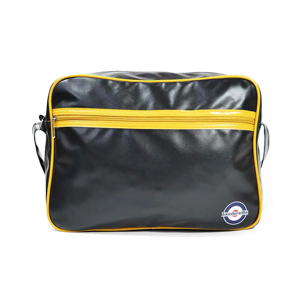 Lambretta Retro Flight Bag Black / Mustard - 1005 - Image 7