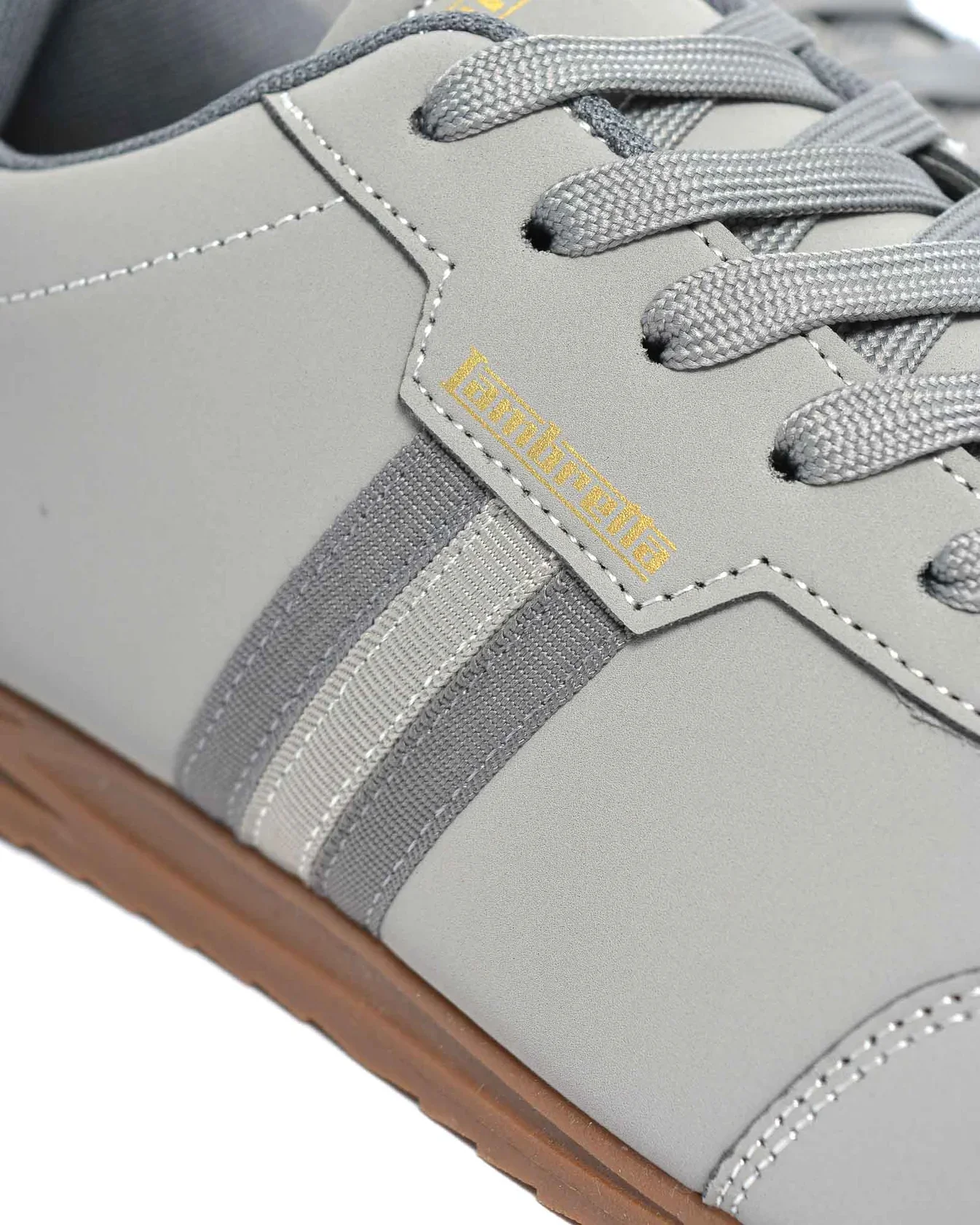 Lambretta Retro Style Tackle Trainers Charcoal/Grey - 1518 - Image 3