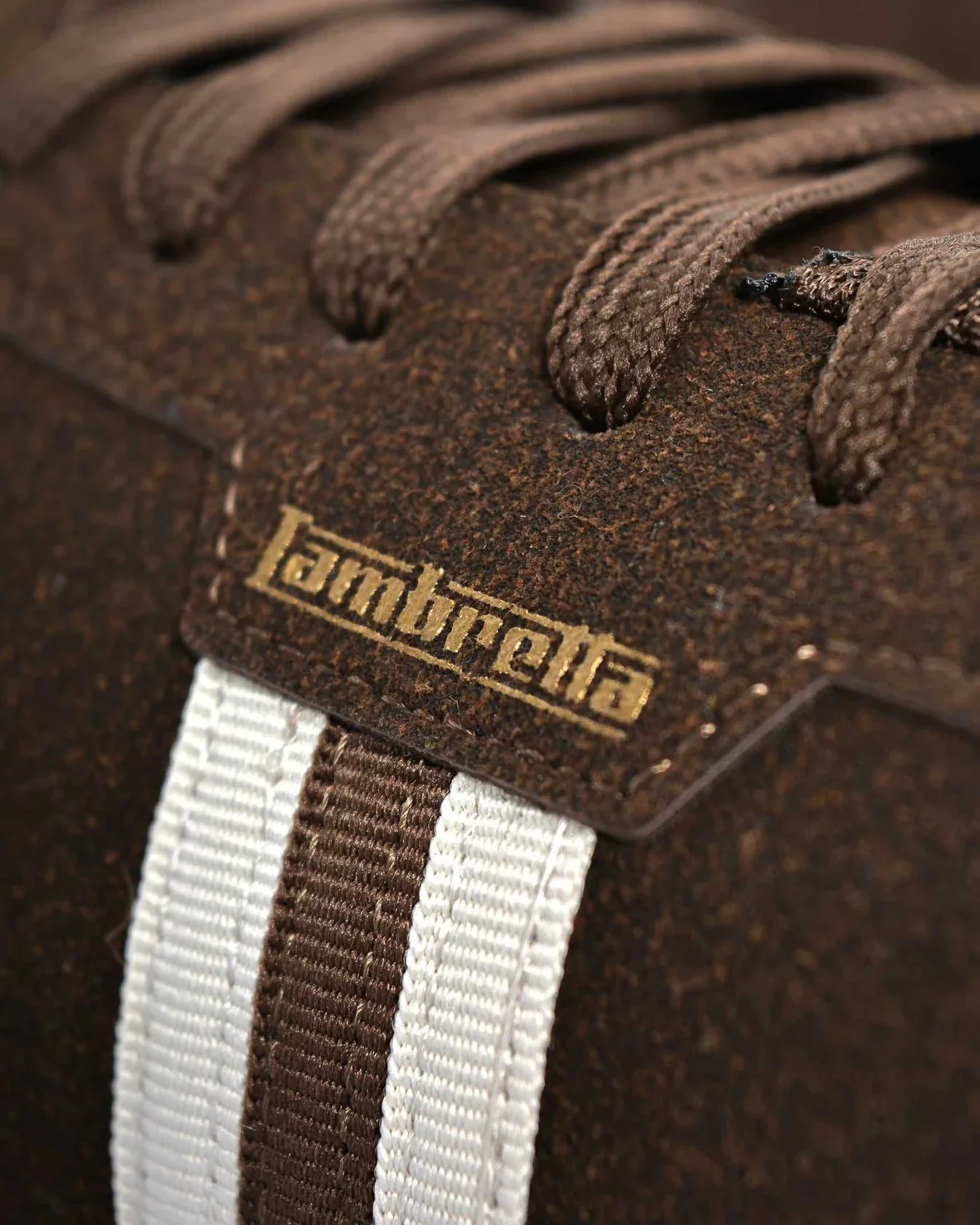Lambretta Retro Style Tackle Trainers Chocolate/Cream - 1522 - Image 6