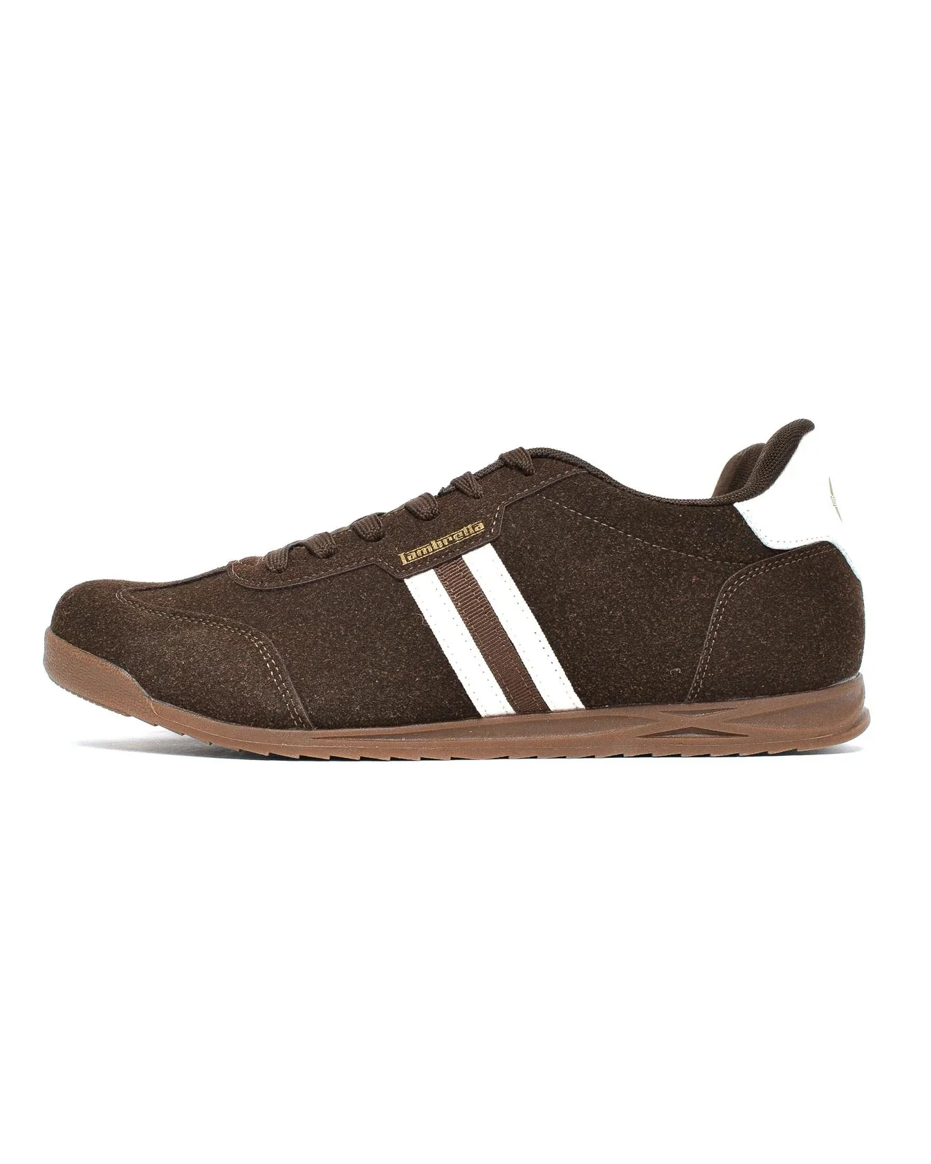 Lambretta Retro Style Tackle Trainers Chocolate/Cream - 1522 - Image 8